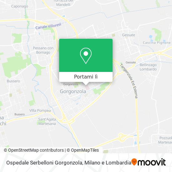 Mappa Ospedale Serbelloni Gorgonzola