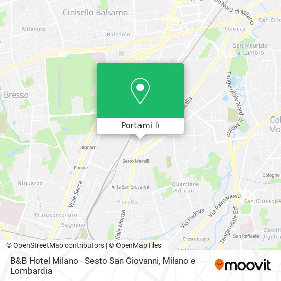 Mappa B&B Hotel Milano - Sesto San Giovanni