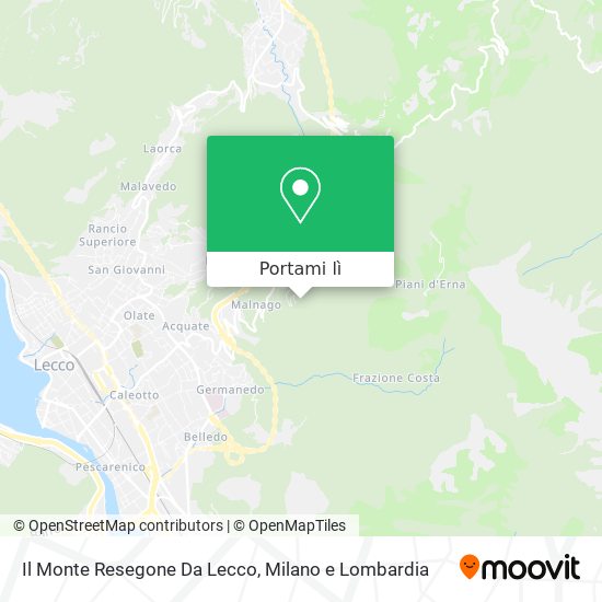 Mappa Il Monte Resegone Da Lecco