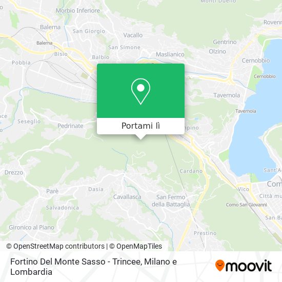 Mappa Fortino Del Monte Sasso - Trincee