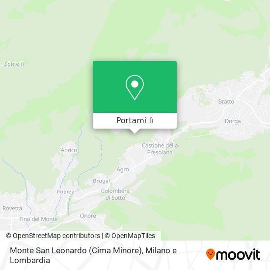 Mappa Monte San Leonardo (Cima Minore)