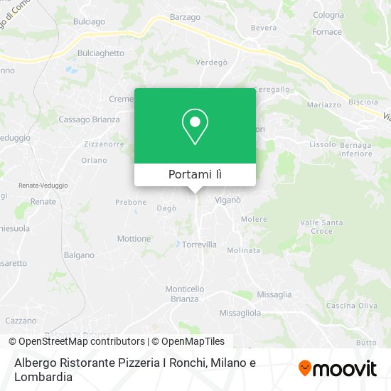 Mappa Albergo Ristorante Pizzeria I Ronchi