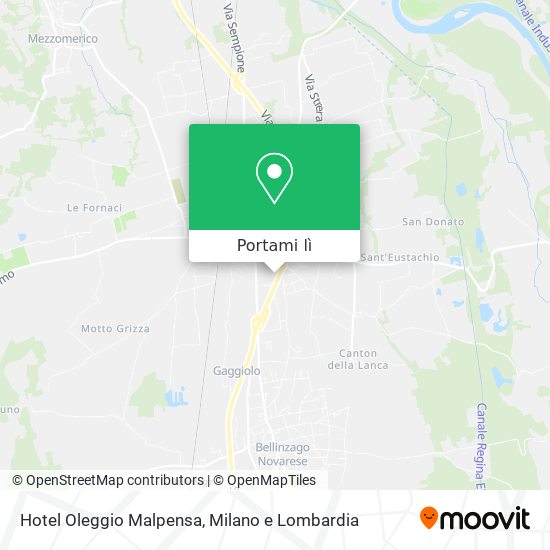 Mappa Hotel Oleggio Malpensa