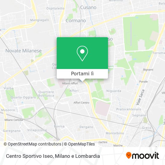 Mappa Centro Sportivo Iseo