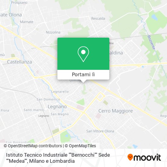 Mappa Istituto Tecnico Industriale ""Bernocchi"" Sede ""Medea""