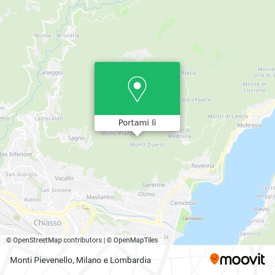 Mappa Monti Pievenello