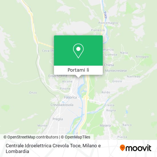 Mappa Centrale Idroelettrica Crevola Toce