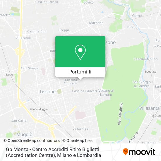 Mappa Gp Monza - Centro Accrediti Ritiro Biglietti (Accreditation Centre)