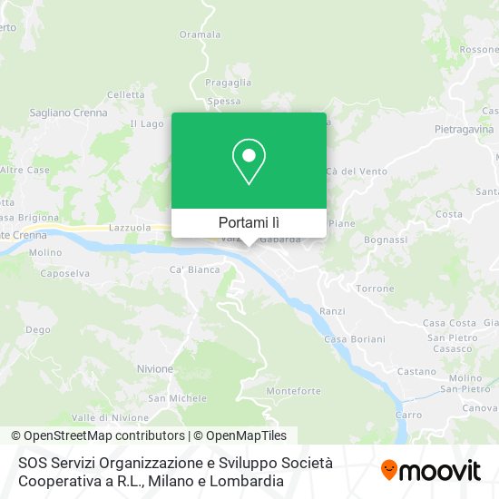 Mappa SOS Servizi Organizzazione e Sviluppo Società Cooperativa a R.L.