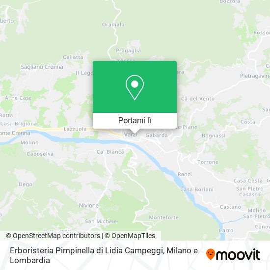 Mappa Erboristeria Pimpinella di Lidia Campeggi