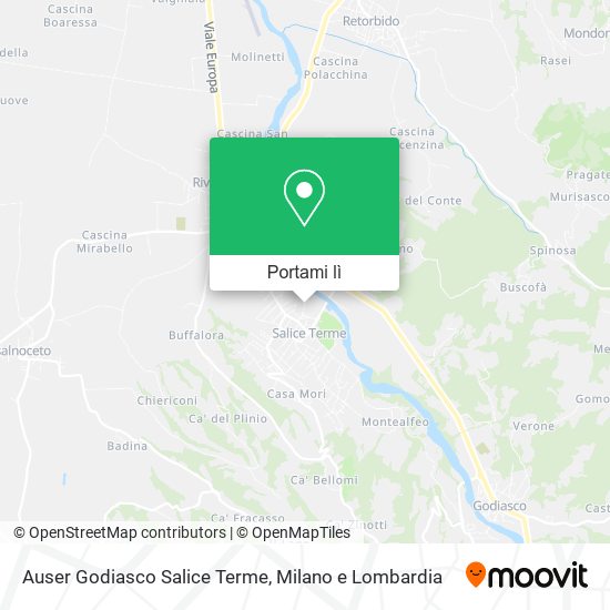 Mappa Auser Godiasco Salice Terme