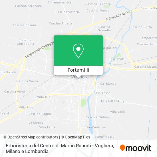 Mappa Erboristeria del Centro di Marco Raurati - Voghera
