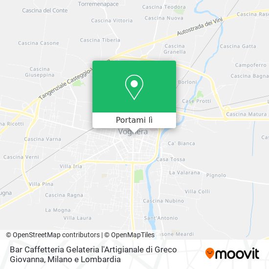 Mappa Bar Caffetteria Gelateria l'Artigianale di Greco Giovanna