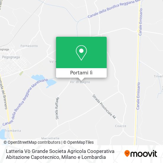 Mappa Latteria Vò Grande Societa Agricola Cooperativa Abitazione Capotecnico
