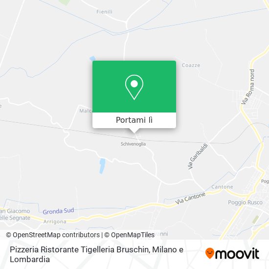 Mappa Pizzeria Ristorante Tigelleria Bruschin
