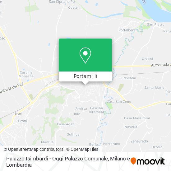 Mappa Palazzo Isimbardi - Oggi Palazzo Comunale