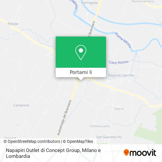 Mappa Napapiri Outlet di Concept Group