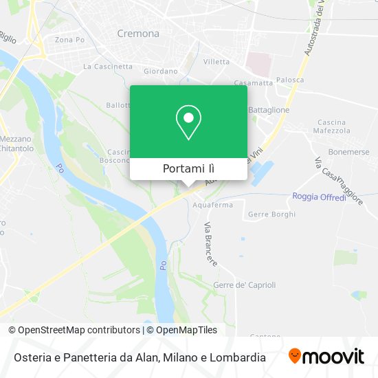 Mappa Osteria e Panetteria da Alan