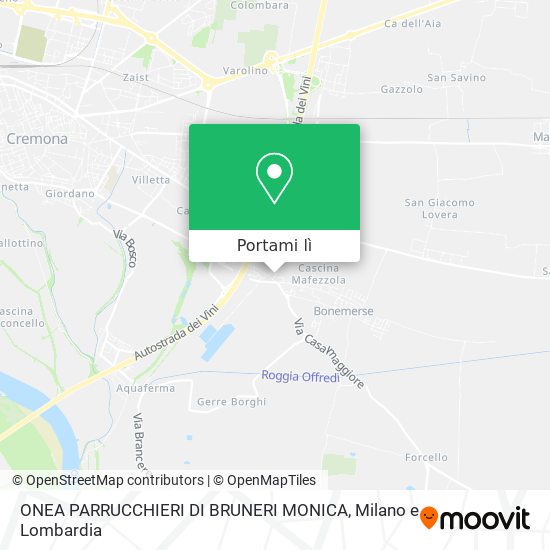 Mappa ONEA PARRUCCHIERI DI BRUNERI MONICA