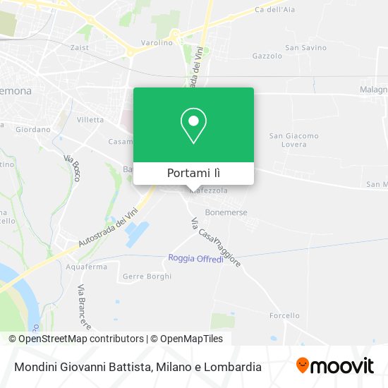 Mappa Mondini Giovanni Battista