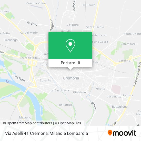 Mappa Via Aselli 41 Cremona