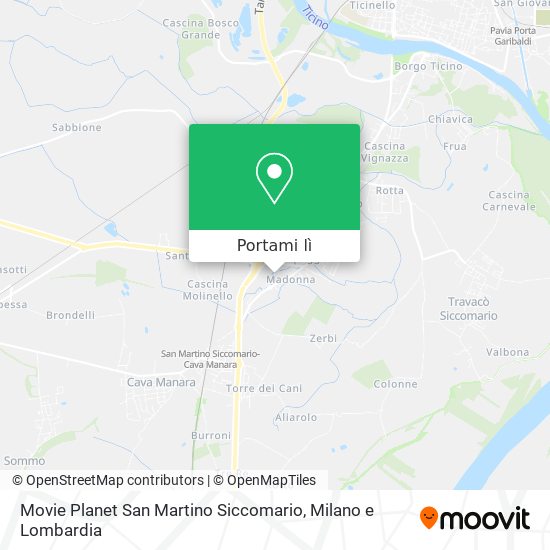 Mappa Movie Planet San Martino Siccomario
