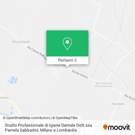 Mappa Studio Professionale di Igiene Dentale Dott.ssa Pamela Sabbadini