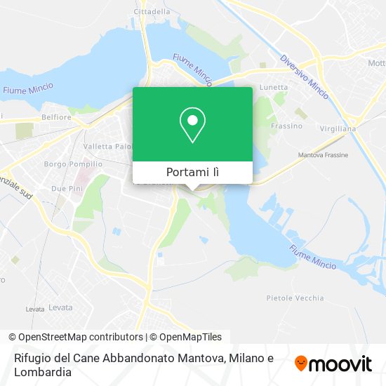 Mappa Rifugio del Cane Abbandonato Mantova