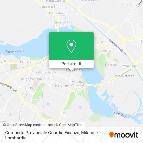Mappa Comando Provinciale Guardia Finanza