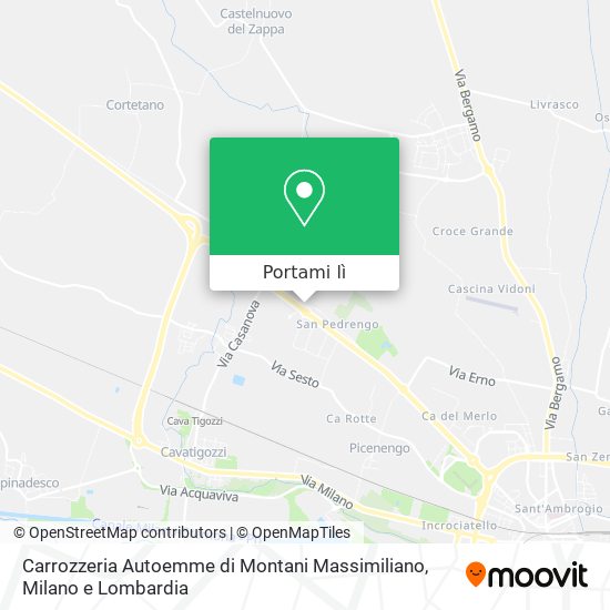 Mappa Carrozzeria Autoemme di Montani Massimiliano