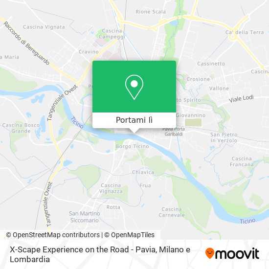 Mappa X-Scape Experience on the Road - Pavia