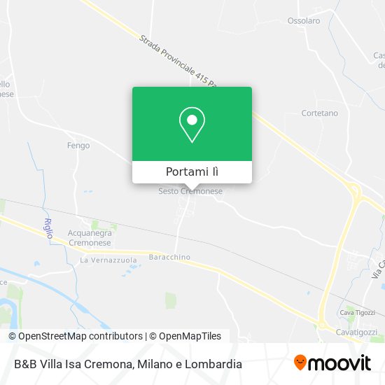 Mappa B&B Villa Isa Cremona