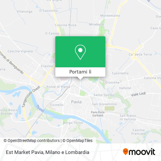 Mappa Est Market Pavia