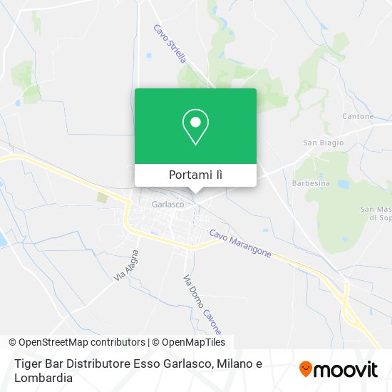 Mappa Tiger Bar Distributore Esso Garlasco