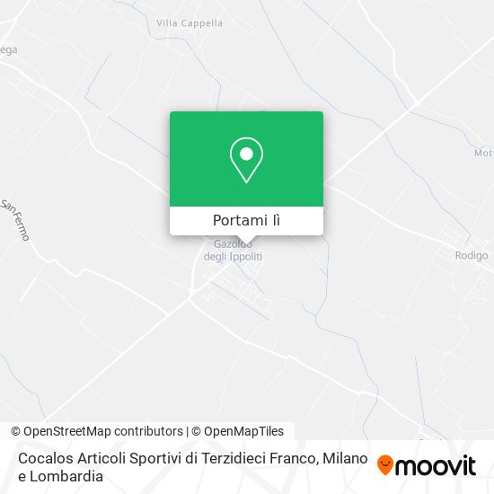 Mappa Cocalos Articoli Sportivi di Terzidieci Franco