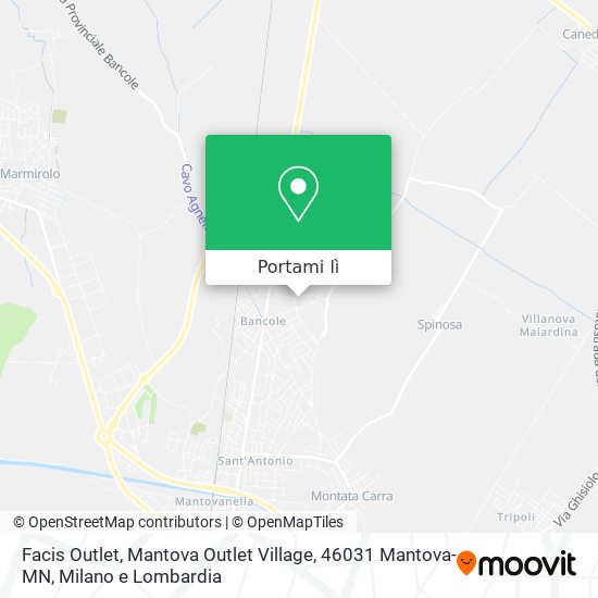 Mappa Facis Outlet, Mantova Outlet Village, 46031 Mantova-MN