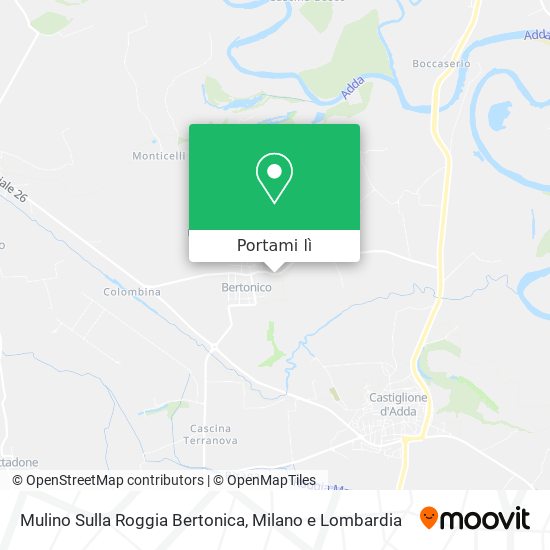 Mappa Mulino Sulla Roggia Bertonica