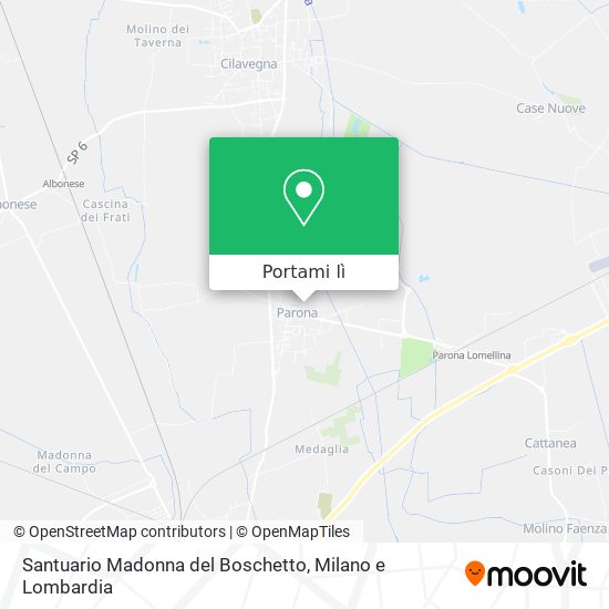 Mappa Santuario Madonna del Boschetto