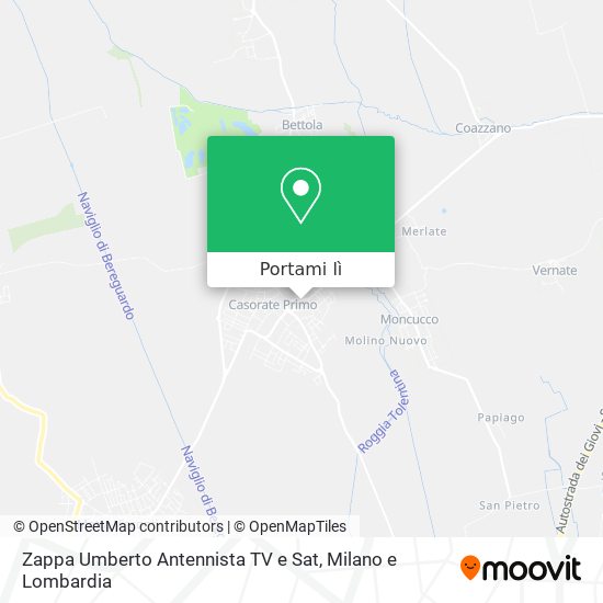 Mappa Zappa Umberto Antennista TV e Sat