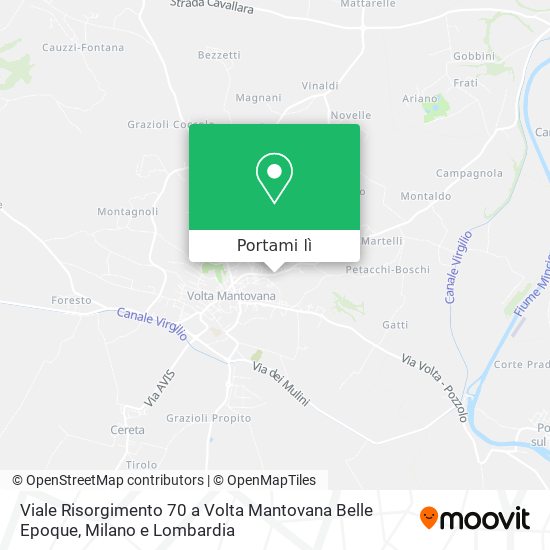 Mappa Viale Risorgimento 70 a Volta Mantovana Belle Epoque