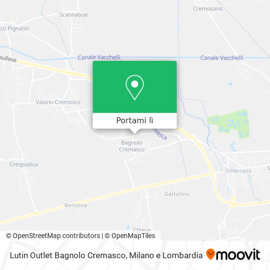 Mappa Lutin Outlet Bagnolo Cremasco