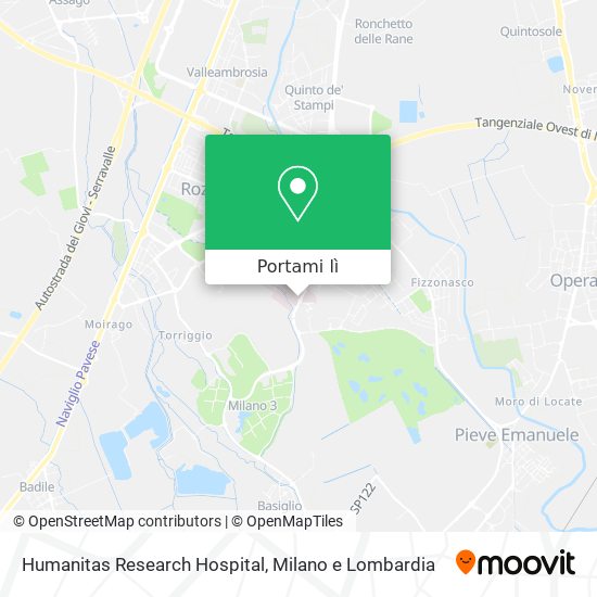 Mappa Humanitas Research Hospital