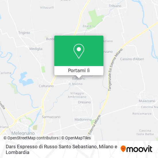 Mappa Dars Espresso di Russo Santo Sebastiano