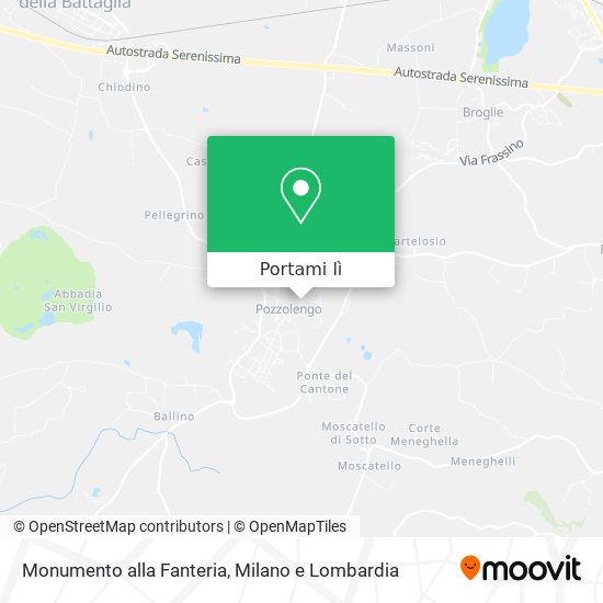 Mappa Monumento alla Fanteria