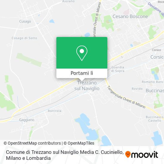 Mappa Comune di Trezzano sul Naviglio Media C. Cuciniello