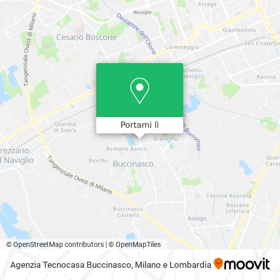 Mappa Agenzia Tecnocasa Buccinasco
