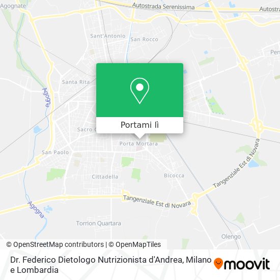 Mappa Dr. Federico Dietologo Nutrizionista d'Andrea
