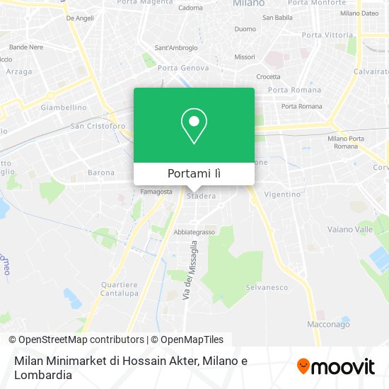 Mappa Milan Minimarket di Hossain Akter