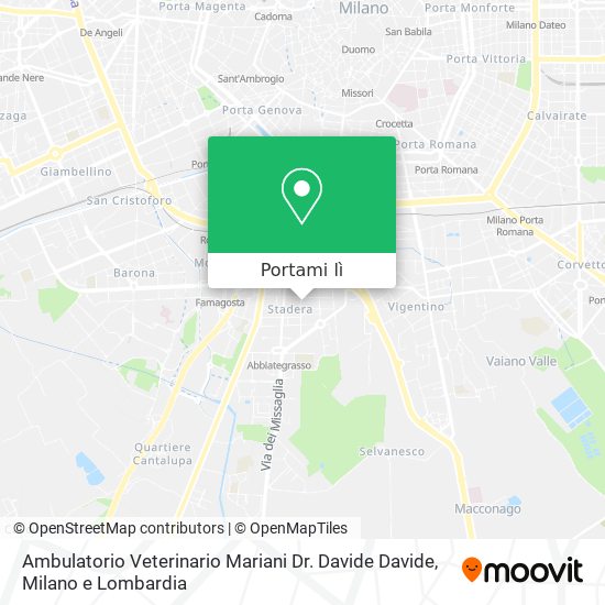 Mappa Ambulatorio Veterinario Mariani Dr. Davide Davide