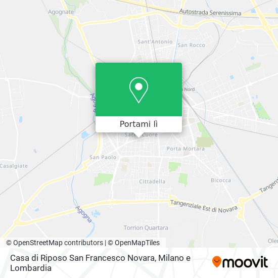 Mappa Casa di Riposo San Francesco Novara